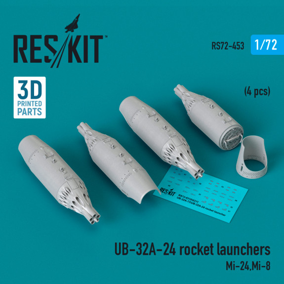 Shop UB-32A-24 rocket launchers (4 pcs) (3D Printed) (1/72) Scale Plastic Models Kits. Accessories and Resin Parts. Reskit online Store