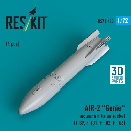Shop AIR-2 "Genie" nuclear air-to-air rocket (1 pcs) (3D Printed) (1/72) Scale Plastic Models Kits. Accessories and Resin Parts. Reskit online Store