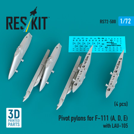 Pivot pylons for F-111 (A,D,E) with LAU-105 (4 pcs) (1/72) Shop Pivot pylons for F-111 (A,D,E) with LAU-105 (4 pcs) (1/72) Scale Plastic Models Kits. Accessories and Resin Parts. Reskit online Store