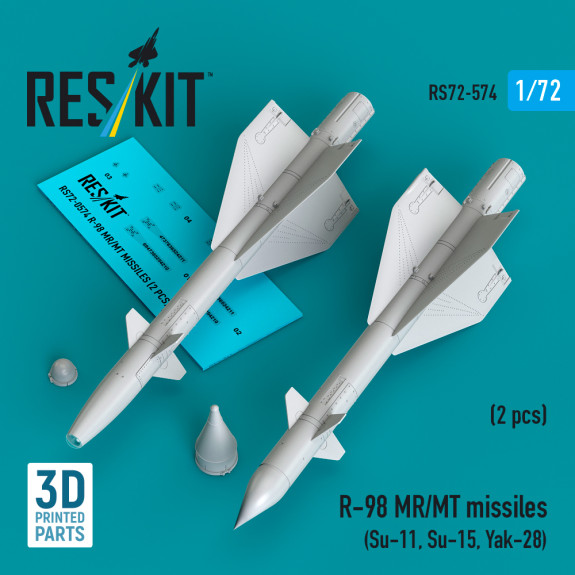 Shop R-98 MR/MT missiles (2 pcs) (3D Printed) (1/72) Scale Plastic Models Kits. Accessories and Resin Parts. Reskit online Store