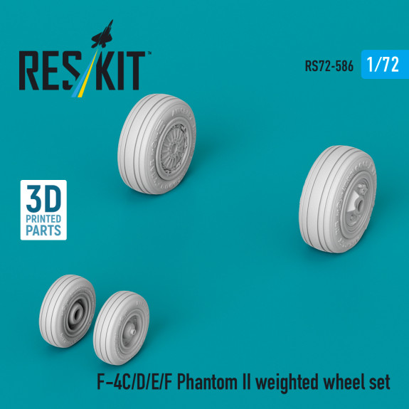 Shop F-4C/D/E/F Phantom II weighted wheel set (3D Printed) (1/72) Scale Plastic Models Kits. Accessories and Resin Parts. Reskit online Store