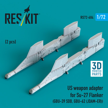 Shop US weapon adapter for Su-27 Flanker (2 pcs) (GBU-39 SDB, GBU-62 (JDAM-ER)) (3D Printed) (1/72) Scale Plastic Models Kits. Accessories and Resin Parts. Reskit online Store
