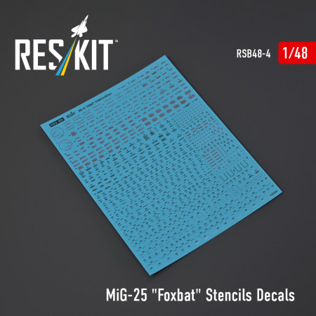 Shop MiG-25 "Foxbat" Stencils Decals (1/48) Scale Plastic Models Kits. Accessories and Resin Parts. Reskit online Store