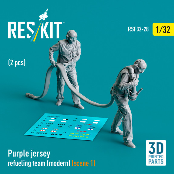 Shop Purple jersey refueling team (modern) (scene 1) (2 pcs) (3D Printed) (1/32) Scale Plastic Models Kits. Accessories and Resin Parts. Reskit online Store