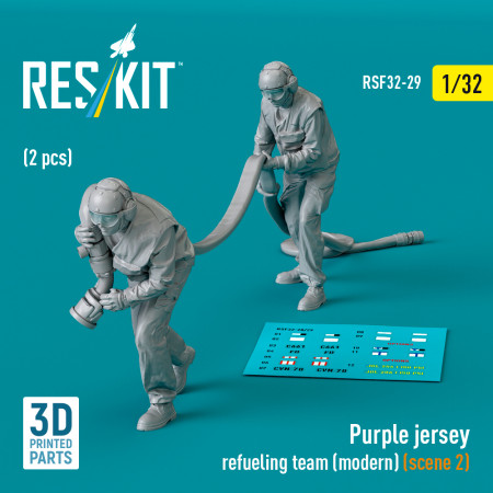 Shop Purple jersey refueling team (modern) (scene 2) (2 pcs) (3D Printed) (1/32) Scale Plastic Models Kits. Accessories and Resin Parts. Reskit online Store