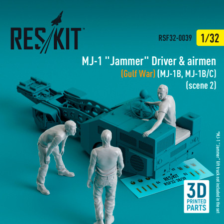 Shop MJ-1 "Jammer" Driver & airmens (Gulf War) (MJ-1B, MJ-1B/C) (scene 2) (3 pcs) (3D Printed) (1/32) Scale Plastic Models Kits. Accessories and Resin Parts. Reskit online Store