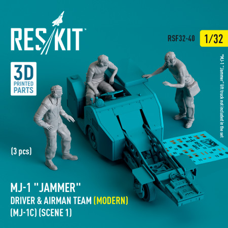 Shop MJ-1 "Jammer" Driver & airman team (Modern) (MJ-1C) (scene 1) (3 pcs) (3D Printed)(1/32) Scale Plastic Models Kits. Accessories and Resin Parts. Reskit online Store