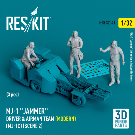 Shop MJ-1 "Jammer" Driver & airman team (Modern) (MJ-1C) (scene 2) (3 pcs) (3D Printed) (1/32) Scale Plastic Models Kits. Accessories and Resin Parts. Reskit online Store