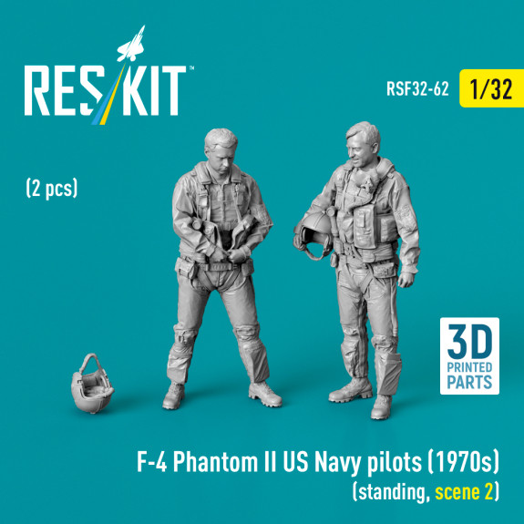 F-4 Phantom II US Navy pilots (1970s) (standing, scene 2) (2 pcs) (3D Printed) (1/32) Shop F-4 Phantom II US Navy pilots (1970s) (standing, scene 2) (2 pcs) (3D Printed) (1/32) Scale Plastic Models Kits. Accessories and Resin Parts. Reskit online Store