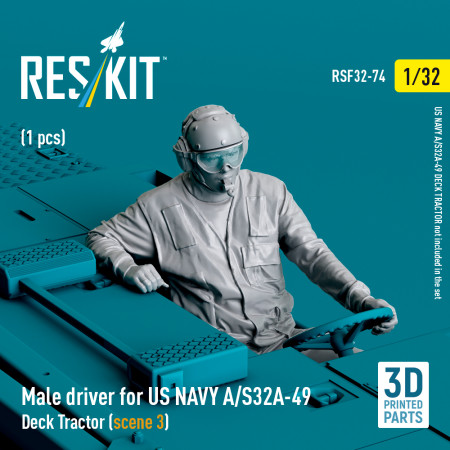 Shop Male driver for US NAVY A/S32A-49 Deck Tractor (scene 3) (1 pcs) (3D Printed) (1/32) Scale Plastic Models Kits. Accessories and Resin Parts. Reskit online Store