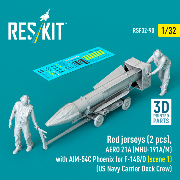 Red jerseys (2 pcs), AERO 21A (MHU-191A/M) with AIM-54C Phoenix for F-14B/D (scene 1) (US Navy Carrier Deck Crew) (3D Printed) (1/32) Shop Red jerseys (2 pcs), AERO 21A (MHU-191A/M) with AIM-54C Phoenix for F-14B/D (scene 1) (US Navy Carrier Deck Crew) (3D Printed) (1/32) Scale Plastic Models Kits. Accessories and Resin Parts. Reskit online Store