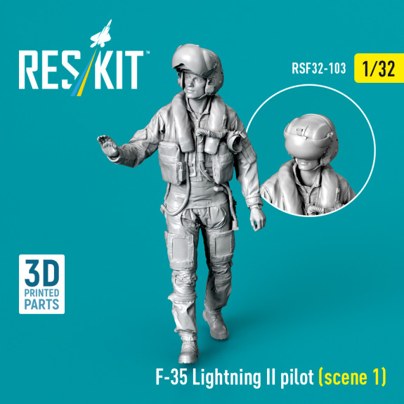 F-35 Lightning II pilot (scene 1) (3D Printed) (1/32) Shop F-35 Lightning II pilot (scene 1) (3D Printed) (1/32) Scale Plastic Models Kits. Accessories and Resin Parts. Reskit online Store
