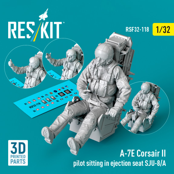 A-7E Corsair II pilot sitting in ejection seat SJU-8/A (3D Printed) (1/32) Shop A-7E Corsair II pilot sitting in ejection seat SJU-8/A (3D Printed) (1/32) Scale Plastic Models Kits. Accessories and Resin Parts. Reskit online Store