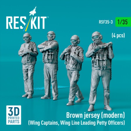 Shop Brown jersey (modern) (Wing Captains, Wing Line Leading Petty Officers) (4 pcs) (3D Printed) (1/35) Scale Plastic Models Kits. Accessories and Resin Parts. Reskit online Store