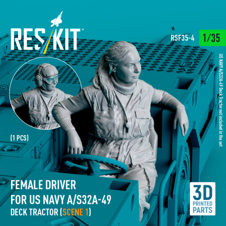 Shop Female driver for US NAVY A/S32A-49 Deck Tractor (scene 1) (1 pcs) (3D Printed) (1/35) Scale Plastic Models Kits. Accessories and Resin Parts. Reskit online Store