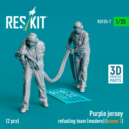 Shop Purple jersey refueling team (modern) (scene 1) (2 pcs) (3D Printed) (1/35) Scale Plastic Models Kits. Accessories and Resin Parts. Reskit online Store