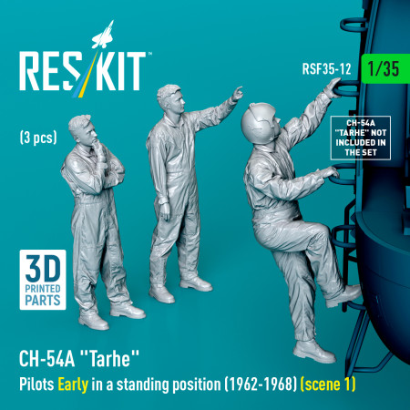 Shop CH-54A "Tarhe" pilots Early in a standing position (1962-1968) (scene 1) (3 pcs) (3D Printed) (1/35) Scale Plastic Models Kits. Accessories and Resin Parts. Reskit online Store