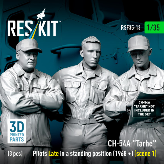 Shop CH-54A "Tarhe" pilots Late in a standing position (1968 +) (scene 1) (3 pcs) (3D Printed) (1/35) Scale Plastic Models Kits. Accessories and Resin Parts. Reskit online Store
