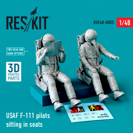 Shop USAF F-111 pilots sitting in seats (2 pcs) (3D Printed) (1/48) Scale Plastic Models Kits. Accessories and Resin Parts. Reskit online Store