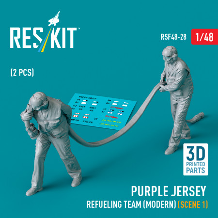 Shop Purple jersey refueling team (modern) (scene 1) (2 pcs) (3D Printed) (1/48) Scale Plastic Models Kits. Accessories and Resin Parts. Reskit online Store