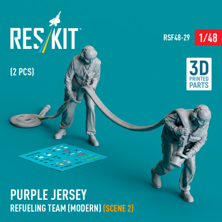 Shop Purple jersey refueling team (modern) (scene 2) (2 pcs) (3D Printed) (1/48) Scale Plastic Models Kits. Accessories and Resin Parts. Reskit online Store