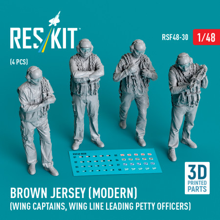 Shop Brown jersey (modern) (Wing Captains, Wing Line Leading Petty Officers) (4 pcs) (3D Printed) (1/48) Scale Plastic Models Kits. Accessories and Resin Parts. Reskit online Store