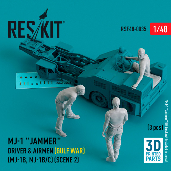 Shop MJ-1 "Jammer" Driver & airmens (Gulf War) (MJ-1B, MJ-1B/C) (scene 2) (3 pcs) (3D Printed) (1/48) Scale Plastic Models Kits. Accessories and Resin Parts. Reskit online Store