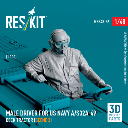 Shop Male driver for US NAVY A/S32A-49 Deck Tractor (scene 3) (1 pcs) (3D Printed) (1/48) Scale Plastic Models Kits. Accessories and Resin Parts. Reskit online Store