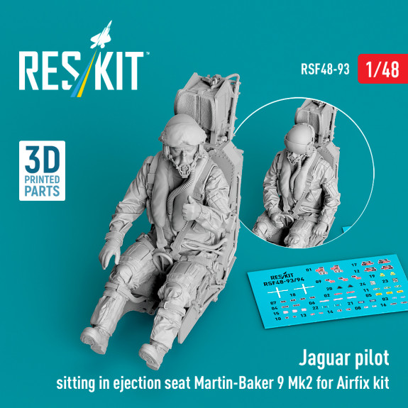 Jaguar pilot sitting in ejection seat Martin-Baker 9 Mk2 for Airfix kit (3D Printed) (1/48) Shop Jaguar pilot sitting in ejection seat Martin-Baker 9 Mk2 for Airfix kit (3D Printed) (1/48) Scale Plastic Models Kits. Accessories and Resin Parts. Reskit online Store