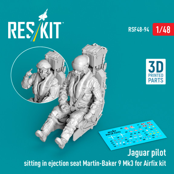 Jaguar pilot sitting in ejection seat Martin-Baker 9 Mk3 for Airfix kit (3D Printed) (1/48) Shop Jaguar pilot sitting in ejection seat Martin-Baker 9 Mk3 for Airfix kit (3D Printed) (1/48) Scale Plastic Models Kits. Accessories and Resin Parts. Reskit online Store