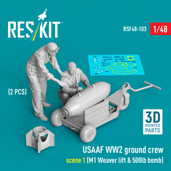 USAAF WW2 ground crew (2 pcs) scene 1 (M1 Weaver lift & 500 lb bomb) (3D Printed) (1/48) Shop USAAF WW2 ground crew (2 pcs) scene 1 (M1 Weaver lift & 500 lb bomb) (3D Printed) (1/48) Scale Plastic Models Kits. Accessories and Resin Parts. Reskit online Store