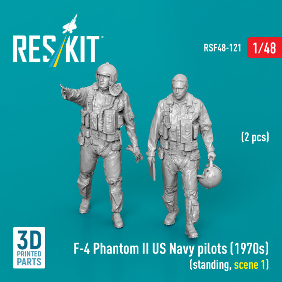 F-4 Phantom II US Navy pilots (1970s) (standing, scene 1) (2 pcs) (3D Printed) (1/48) Shop F-4 Phantom II US Navy pilots (1970s) (standing, scene 1) (2 pcs) (3D Printed) (1/48) Scale Plastic Models Kits. Accessories and Resin Parts. Reskit online Store