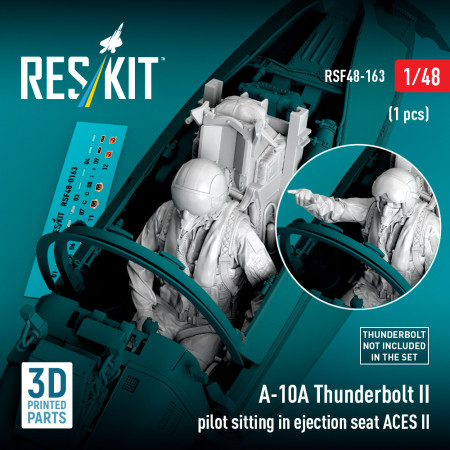 Shop A-10A Thunderbolt II pilot sitting in ejection seat ACES II (1 pcs) (3D Printed) (1/48) Scale Plastic Models Kits. Accessories and Resin Parts. Reskit online Store