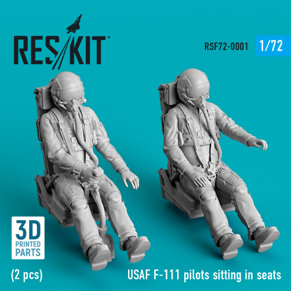 Shop USAF F-111 pilots sitting in seats (2 pcs) (3D Printed) (1/72) Scale Plastic Models Kits. Accessories and Resin Parts. Reskit online Store