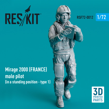 Shop Mirage 2000 (FRANCE) male pilot (in a standing position - type 1) (3D Printed) (1/72) Scale Plastic Models Kits. Accessories and Resin Parts. Reskit online Store