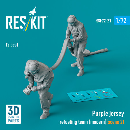 Shop Purple jersey refueling team (modern) (scene 2) (2 pcs) (3D Printed) (1/72) Scale Plastic Models Kits. Accessories and Resin Parts. Reskit online Store