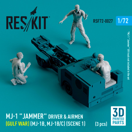 Shop MJ-1 "Jammer" Driver & airmens (Gulf War) (MJ-1B, MJ-1B/C) (scene 1) (3 pcs) (3D Printed) (1/72) Scale Plastic Models Kits. Accessories and Resin Parts. Reskit online Store