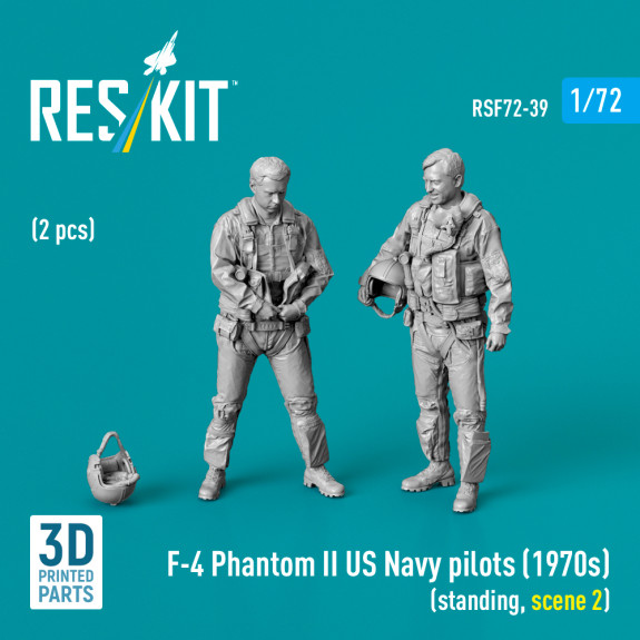 F-4 Phantom II US Navy pilots (1970s) (standing, scene 2) (2 pcs) (3D Printed) (1/72) Shop F-4 Phantom II US Navy pilots (1970s) (standing, scene 2) (2 pcs) (3D Printed) (1/72) Scale Plastic Models Kits. Accessories and Resin Parts. Reskit online Store