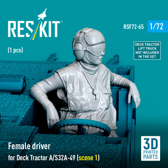 Shop Female driver for Deck Tractor A/S32A-49 (scene 1) (1 pcs) (3D Printed) (1/72) Scale Plastic Models Kits. Accessories and Resin Parts. Reskit online Store
