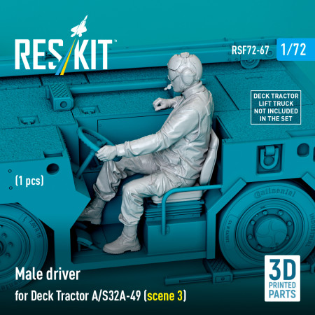 Shop Male driver for Deck Tractor A/S32A-49 (scene 3) (1 pcs) (3D Printed) (1/72) Scale Plastic Models Kits. Accessories and Resin Parts. Reskit online Store