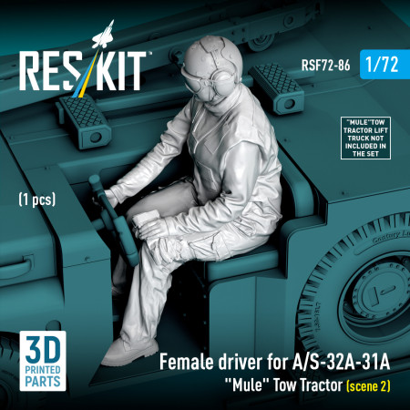 Shop Female driver for A/S-32A-31A "Mule" Tow Tractor (scene 2) (1 pcs) (3D Printed) (1/72) Scale Plastic Models Kits. Accessories and Resin Parts. Reskit online Store