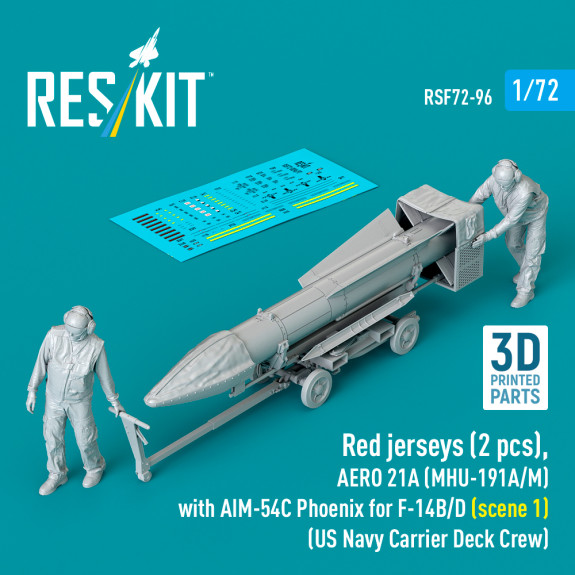 Red jerseys (2 pcs), AERO 21A (MHU-191A/M) with AIM-54C Phoenix for F-14B/D (scene 1) (US Navy Carrier Deck Crew) (3D Printed) (1/72) Shop Red jerseys (2 pcs), AERO 21A (MHU-191A/M) with AIM-54C Phoenix for F-14B/D (scene 1) (US Navy Carrier Deck Crew) (3D Printed) (1/72) Scale Plastic Models Kits. Accessories and Resin Parts. Reskit online Store