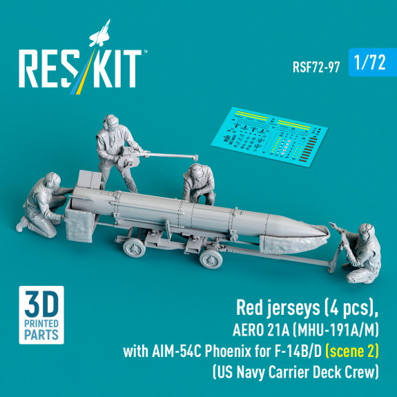 Red jerseys (4 pcs), AERO 21A (MHU-191A/M) with AIM-54C Phoenix for F-14B/D (scene 2) (US Navy Carrier Deck Crew) (3D Printed) (1/72) Shop Red jerseys (4 pcs), AERO 21A (MHU-191A/M) with AIM-54C Phoenix for F-14B/D (scene 2) (US Navy Carrier Deck Crew) (3D Printed) (1/72) Scale Plastic Models Kits. Accessories and Resin Parts. Reskit online Store
