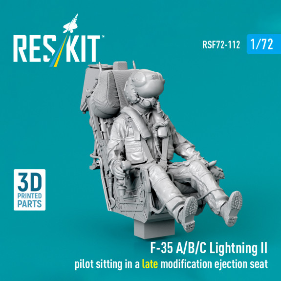 F-35A/B/C Lightning II pilot sitting in a late modification ejection seat (3D Printed) (1/72) Shop F-35A/B/C Lightning II pilot sitting in a late modification ejection seat (3D Printed) (1/72) Scale Plastic Models Kits. Accessories and Resin Parts. Reskit online Store