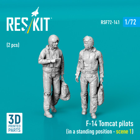 F-14 Tomcat pilots (in a standing position - scene 1) (2 pcs) (3D Printed) (1/72) Shop F-14 Tomcat pilots (in a standing position - scene 1) (2 pcs) (3D Printed) (1/72) Scale Plastic Models Kits. Accessories and Resin Parts. Reskit online Store