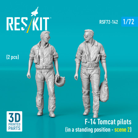 Купити F-14 Tomcat пілоти (в положенні стоячи - сцена 2) (2 шт.) (3D-друк) (1/72) Збірні пластикові моделі. Аксесуари та смоляні запчастини деталі. Інтернет магазин Reskit