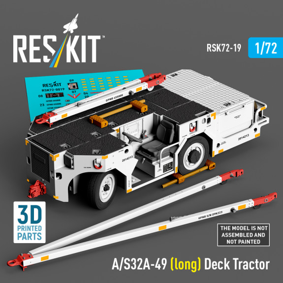 Shop A/S32A-49 (long) Deck Tractor  (3D Printed model kit) (1/72) Scale Plastic Models Kits. Accessories and Resin Parts. Reskit online Store