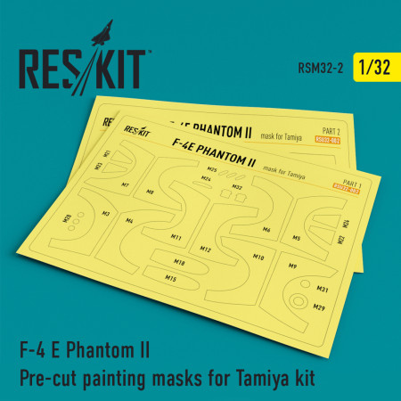 Shop F-4E "Phantom II" Pre-cut painting masks for Tamiya kit (1/32) Scale Plastic Models Kits. Accessories and Resin Parts. Reskit online Store