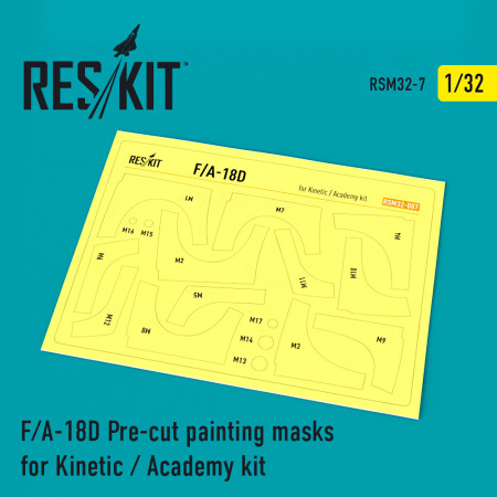 Shop F/A-18D "Hornet" Pre-cut painting masks for Kinetic / Academy kit (1/32) Scale Plastic Models Kits. Accessories and Resin Parts. Reskit online Store