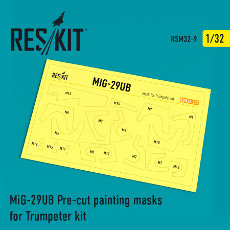 Shop MiG-29UB Pre-cut painting masks for Trumpeter kit (1/32) Scale Plastic Models Kits. Accessories and Resin Parts. Reskit online Store